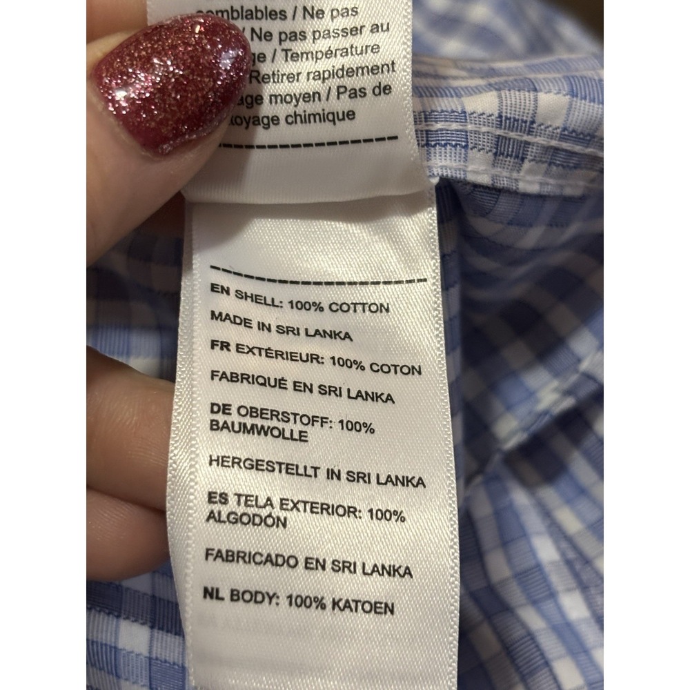UNTUCKit Durif Men's XL Blue Check Button Up Shirt Regular Fit Cotton - Picture 5 of 5